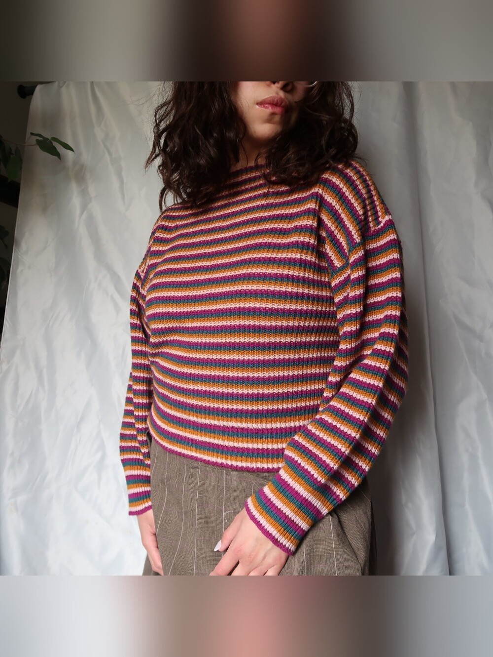 VTG TOPPERS STRIPED SWEATER